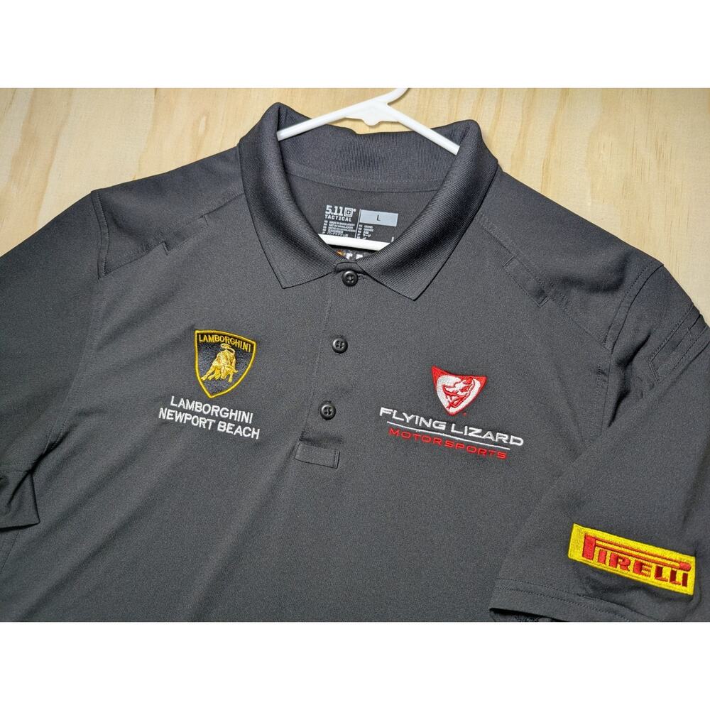 Lamborghini Newport Beach Flying Lizard 5.11 Tactical Polo Shirt Men's Large